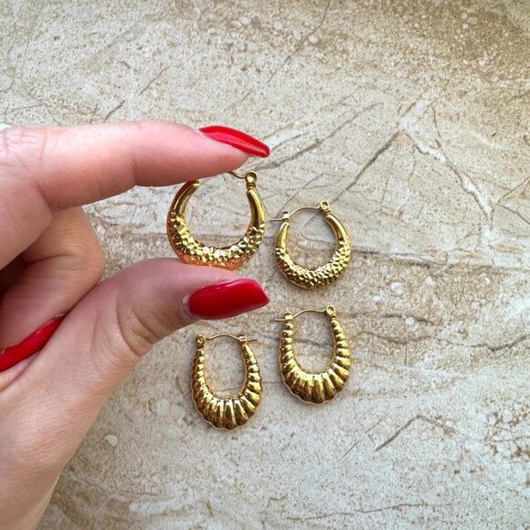 Fashion Gold Earrings Jewelry Pack of 2 - Picture 2 of 5